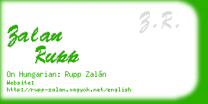 zalan rupp business card